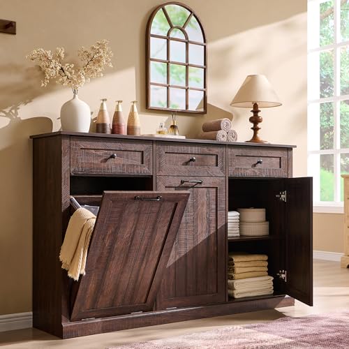 Triple Tilt Out Laundry Hamper Cabinet