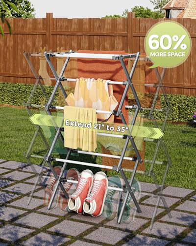 3 Tier Foldable Clothes Drying Rack
