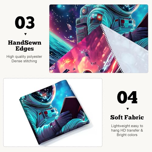 Astronaut Space Blacklight Tapestry 59"x51"