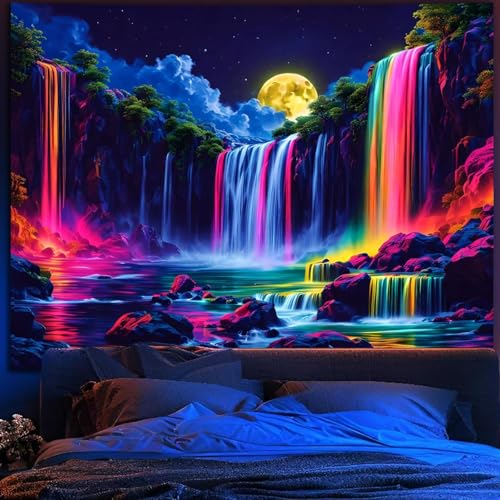 Blacklight Fantasy Waterfall Moon