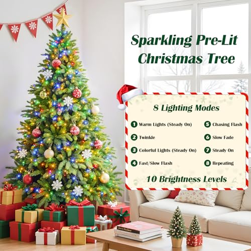 9FT Pre Lit Christmas Tree with Remote Control