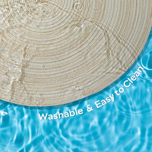 Round Placemats Heat and Slip Resistant Cotton Table Mats (6 Count)