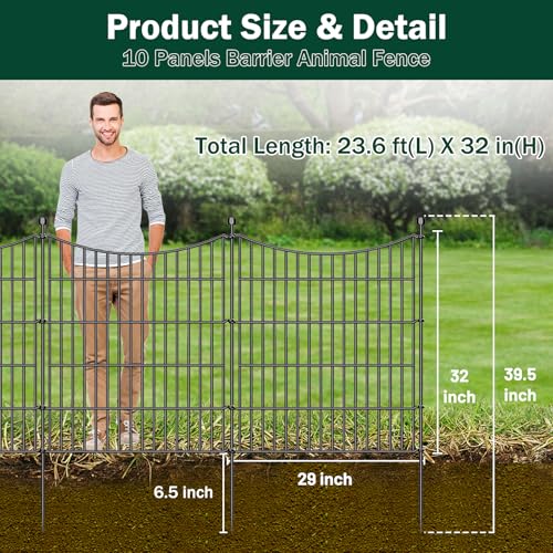 No Dig Dog Fence Outdoor for Yard (62.77 Sq Ft)