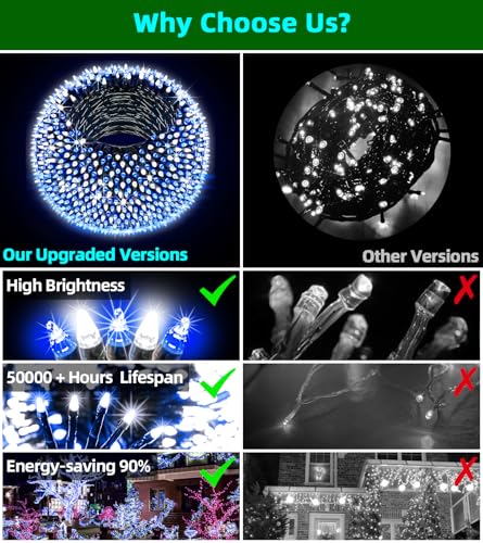 300 LED 75FT Christmas String Lights Outdoor (75 Foot)