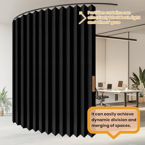 Accordion Style Room Divider with Ceiling Track