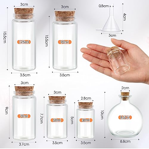 12 Mini Glass Potion Bottles with Corks (12 Count)