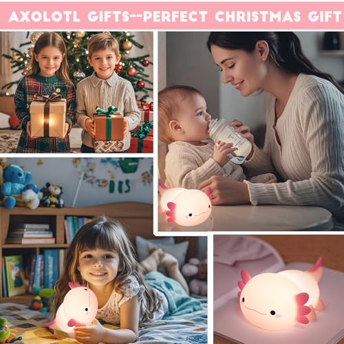 Axolotl Squishy Silicone Night Light