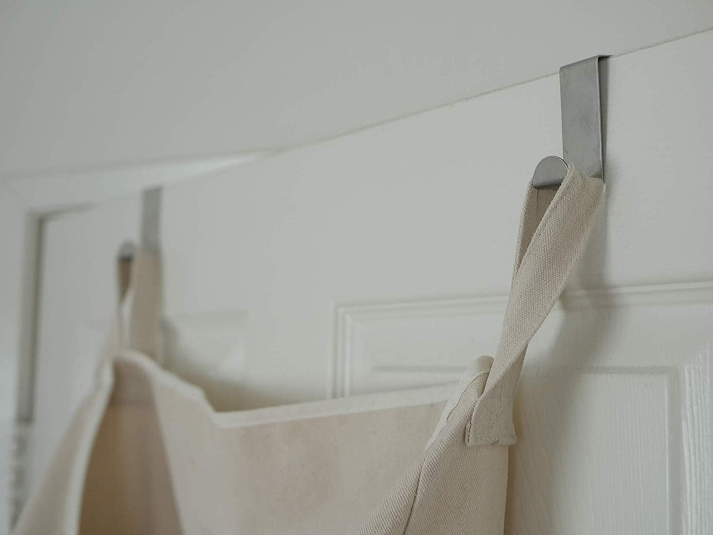Laundry Collector, Laundry Hamper, Door Hanging Laundry bag with hooks (Beige, 65Liters) - NestledHome