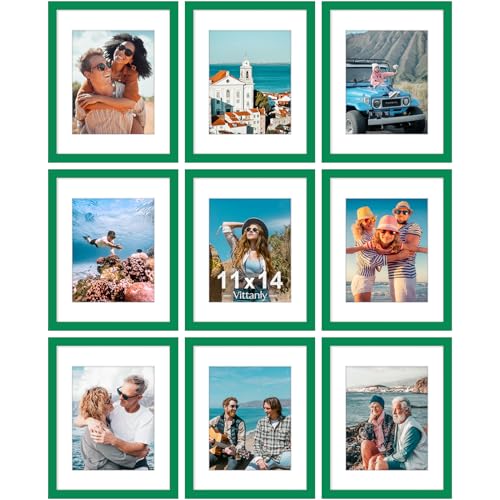 11x14 Picture Frames Set of 9 for Wall Mounting (9 Count)