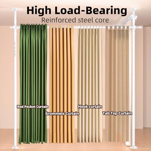 Room Divider Tension Curtain Rod No Drilling