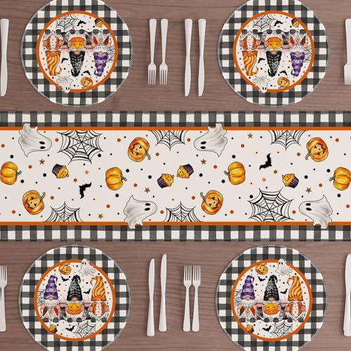 Halloween Gnome Round Placemats Set of 4 Table Decor 14x14 Inch