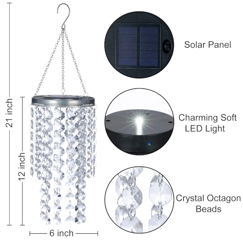 Hanging Solar Chandelier Light Outdoor Waterproof