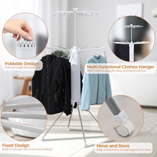 4 Legged Clothes Drying Rack Foldable