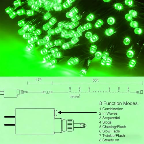 200 LED 66FT Christmas String Lights (66 Feet)