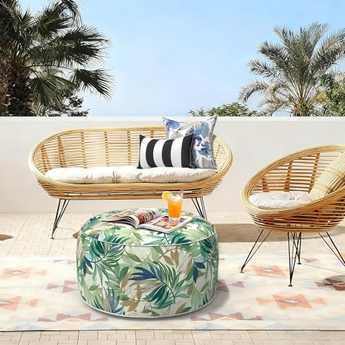 Inflatable Stool Ottoman Footrest with Handle