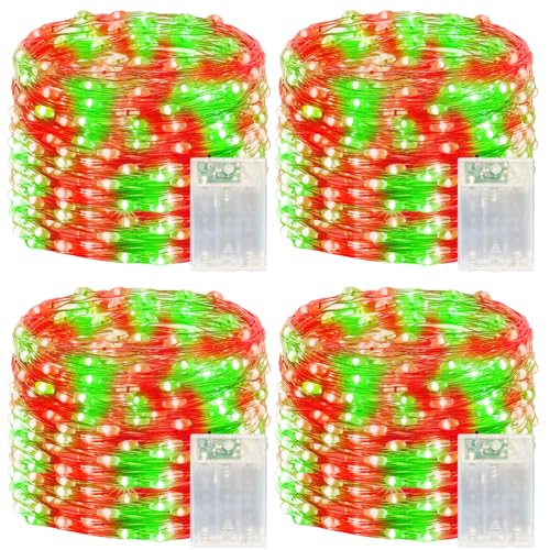 4 Pack Christmas Fairy Lights Battery Operated Each 20FT 60 LED