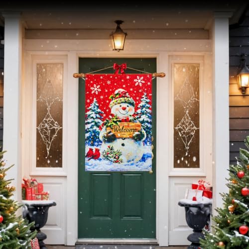 12×18 Christmas Snowman Garden Flag