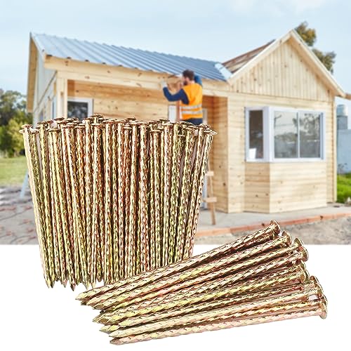 120 PCS 6 Inch Spiral Metal Galvanized Landscape Spikes (120 Count)