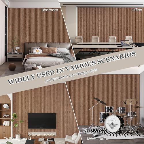 4 Pack 105.9" x 12.6" x 0.8" Acoustic Wall Panels Sound Absorbing (37.16 Sq Ft)