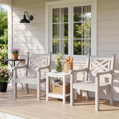 Poly Lumber Outdoor Patio Dining Chair with Arms Set of 2 (2 Count)