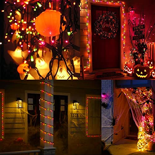 Purple & Green & Orange Halloween Incandescent Lights 21.3ft 100 ct