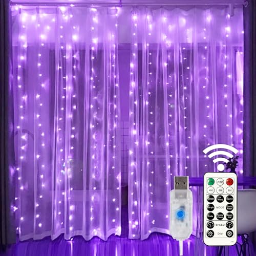 Window Curtain String Lights