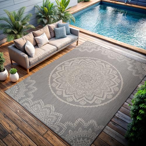 Outdoor Rug 6x9 Modern Area Rugs for Indoor and Outdoor Patios and Porches