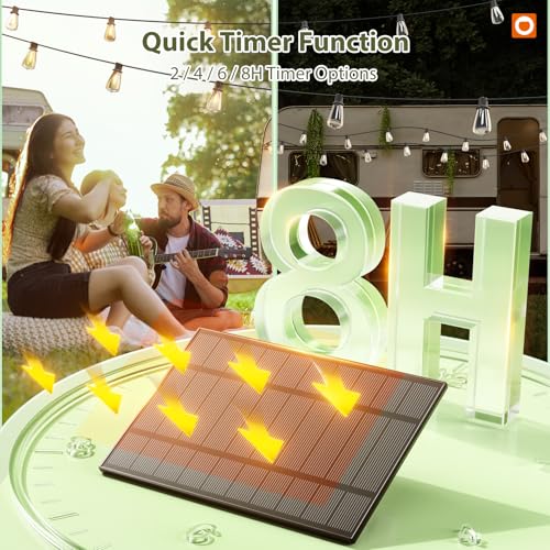 204FT(96*2) Solar String Lights Outdoor,Waterproof Dimmable 60+4 LED (204 Foot)