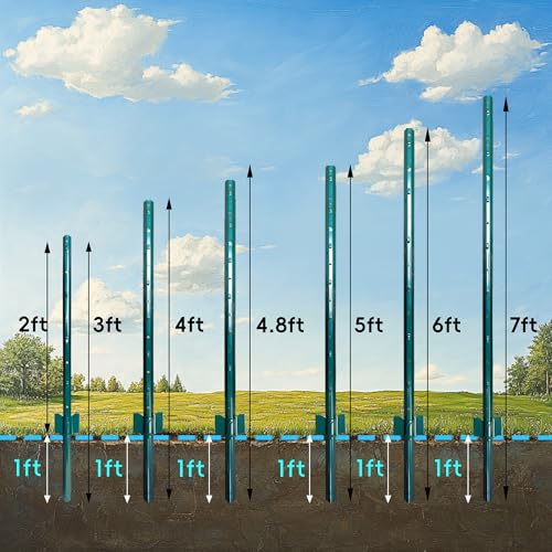 Fence Posts 4.8 Feet (10 Count)
