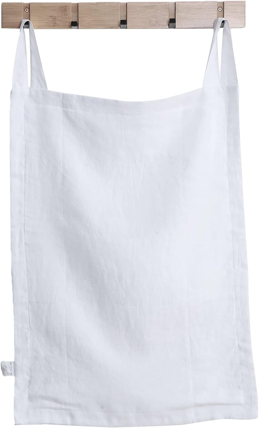 Amazhiyu 100% Linen Door Hanging Laundry Hamper Bag, 19x27 Inches (White) - NestledHome