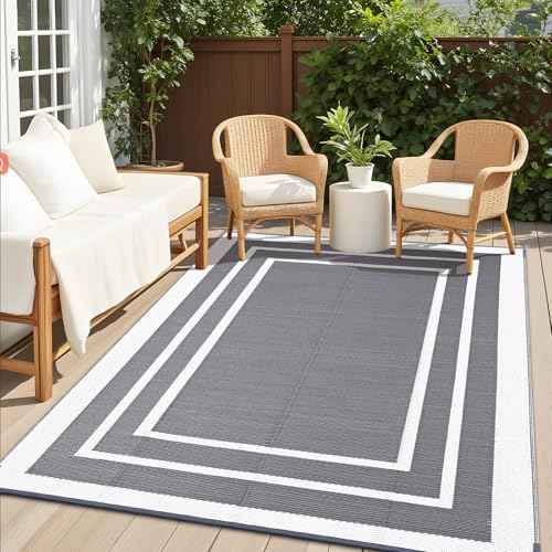 Outdoor Rug 9x12 ft Waterproof Reversible Mat