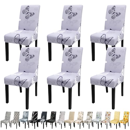 Pattern Chair Covers for Dining Room Set of 6