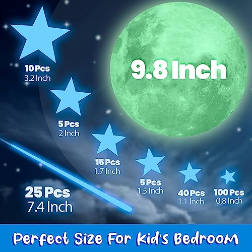 Glow in The Dark Stars and Moon for Ceiling