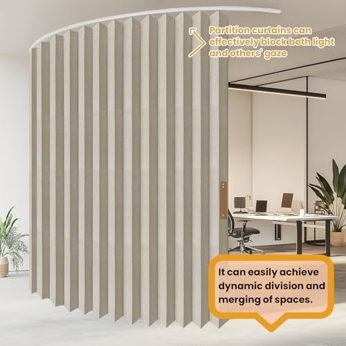 Accordion Partition Curtain with Ceiling Track