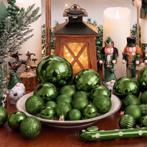 16ct Christmas Ball Ornaments Shatterproof Christmas Ornaments Set Decorations for Xmas Tree Balls 80mm (16 Count)