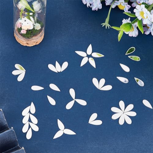 300pcs Teardrop Craft Mirrors Mosaic Tiles 4.5x12mm Self (300 Count)