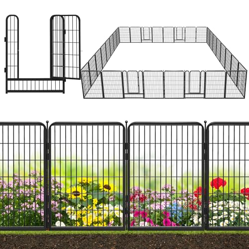 Decorative Black Metal Fencing Garden Fence with Gate