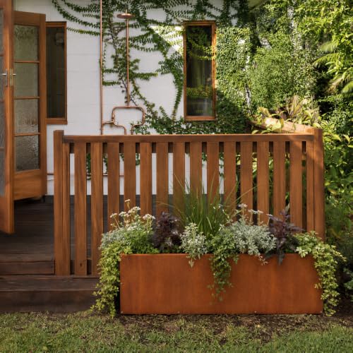 Corten Steel Rectangular Outdoor Planter Box