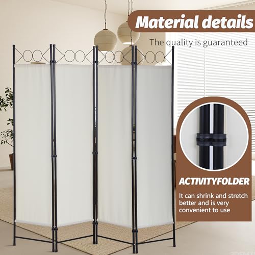 4 Panel Room Divider and Folding Portable Partition Screen
