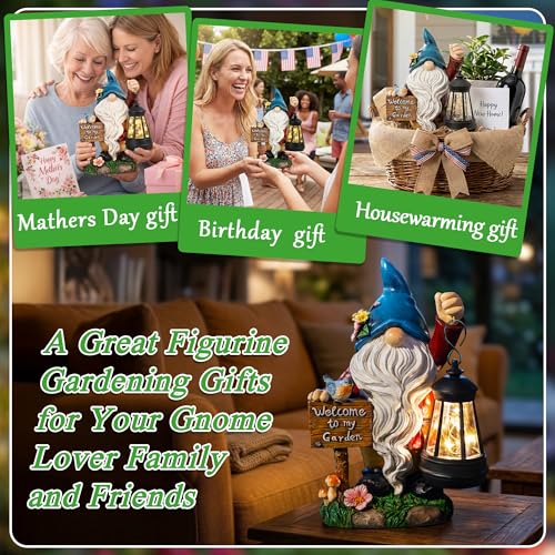 Garden Gnome Statues Figurine Lights