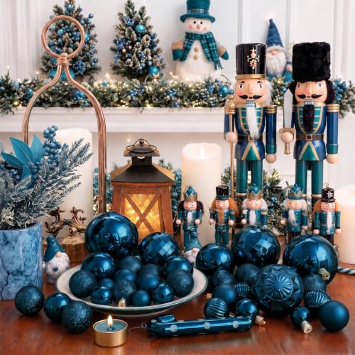 60mm 2.36" Christmas Ball Ornaments Shatterproof Christmas Ornaments Set Decorations for Xmas Tree Balls (34 Count)