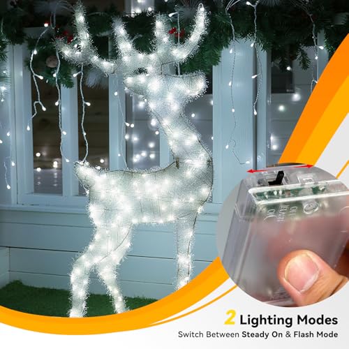 4 Pack Cool White Fairy Lights Battery Operated