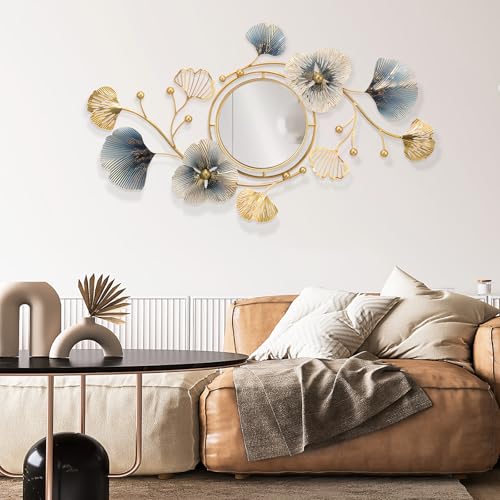 Wall Art Decor Large Metal Wall Art Modern Geometric Circular Decor Wall Sculptures Wall Hanging Decoration for Living Room Dinning Room Bedroom Entryway Kitchen