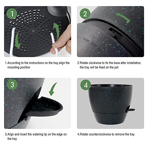10 Inch Self Watering Hanging Pots (2 Count)