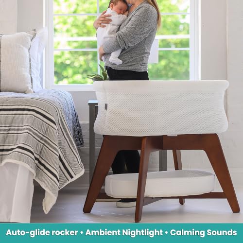 Evi Smart Baby Bassinet Beside Sleeper with Auto