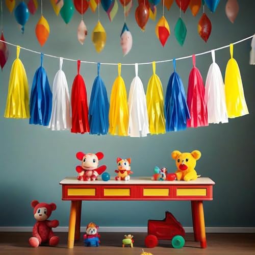 Tissue Paper Tassel Garland Banner (20 Count)