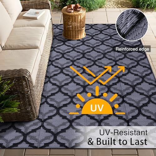 Outdoor Rug 5x8 ft Waterproof Reversible Braided Mat (40 Sq Ft)