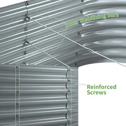 24“ Tall 4×2ft Galvanized Raised Garden Bed Kit