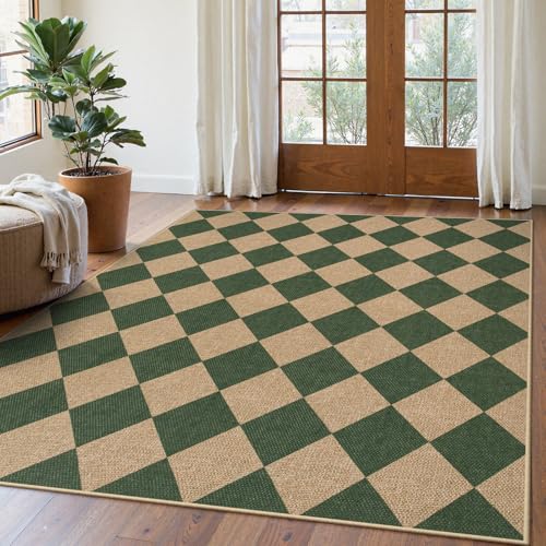 Checkered Easy Jute 5x7 Outdoor Rug (35 Sq Ft)