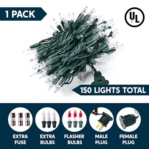 Clear Christmas String Lights Indoor (150 Count)